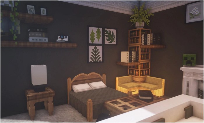 How to decorate bedroom in minecraft