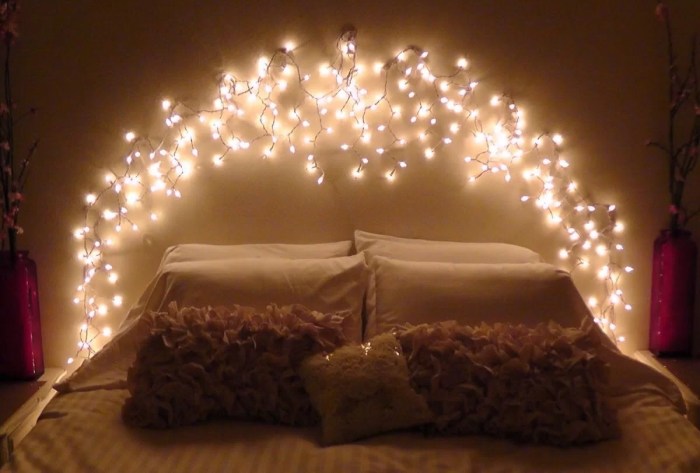 How to decorate bedroom with fairy lights