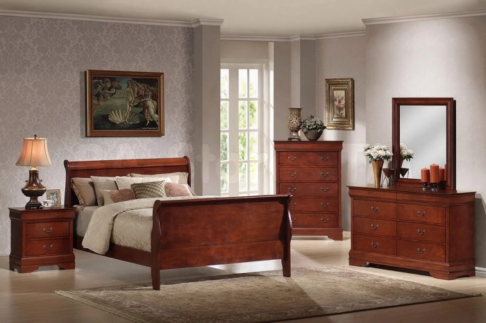 How to decorate bedroom with cherry furniture