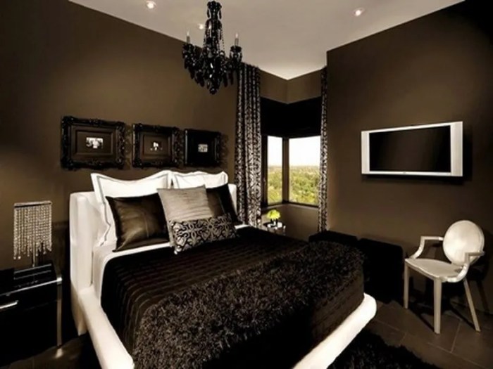 How to decorate brown walls in bedroom