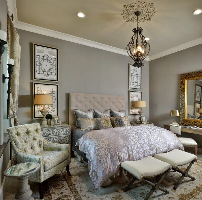 How to decorate a gray and taupe bedroom