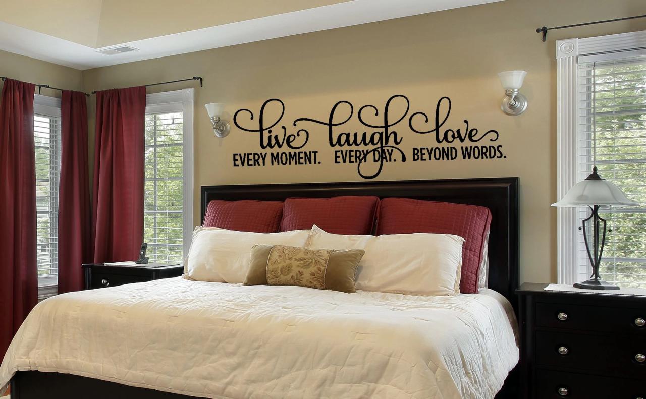 How to decorate a bedroom wall with decal