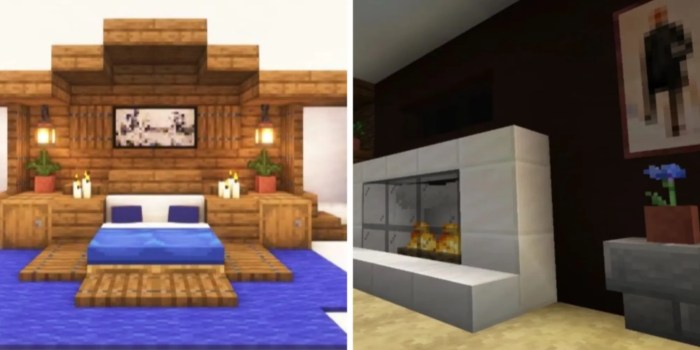 How to decorate bedroom in minecraft