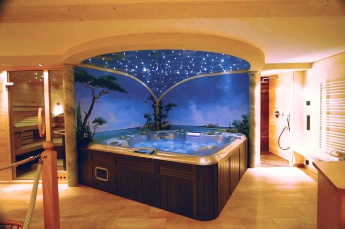 How decorate a hot tub room