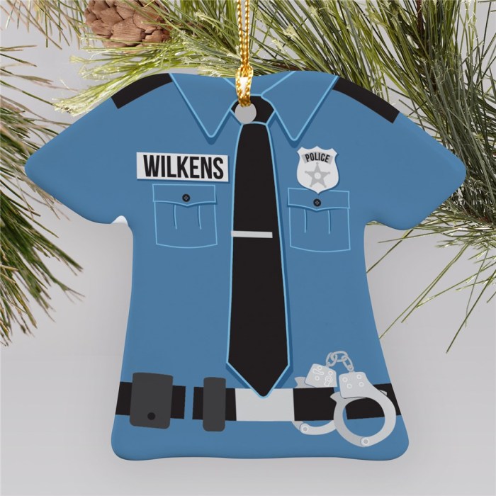 Police ornament officer ornaments handmade professional group products