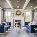 How to decorate a dark blue living room