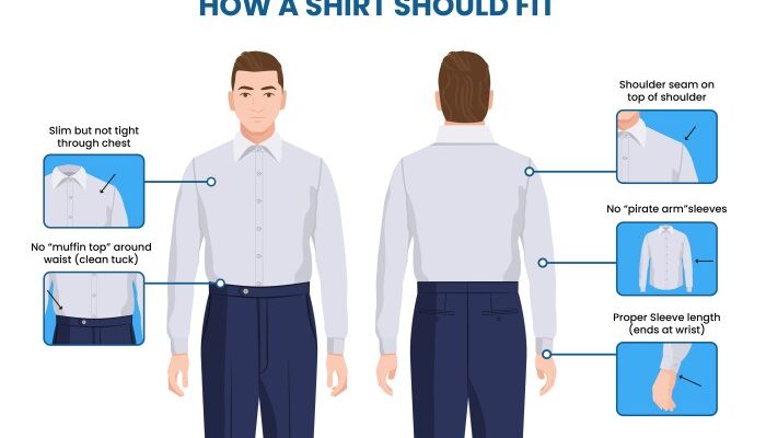 Measuring mens dress shirt