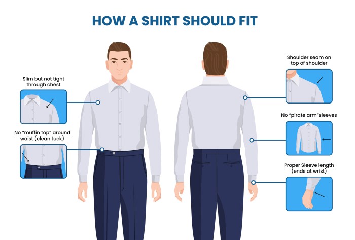 Measuring mens dress shirt