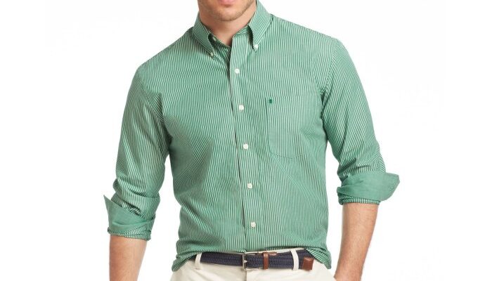 Mens blue green dress shirt