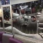 How to decorate a window with snow spray